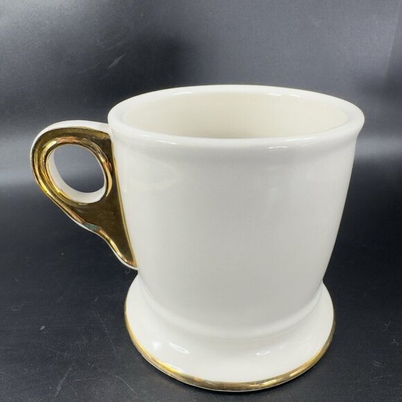Anthropologie Gold Trim MONOGRAM 14oz Coffee Mug Cup Letter Initial D W Sticker - Picture 11 of 11